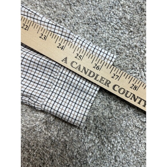 Ralph Lauren Men's Cotton Shirt Size Large Check Tan Black Button Long S… - Picture 10 of 13